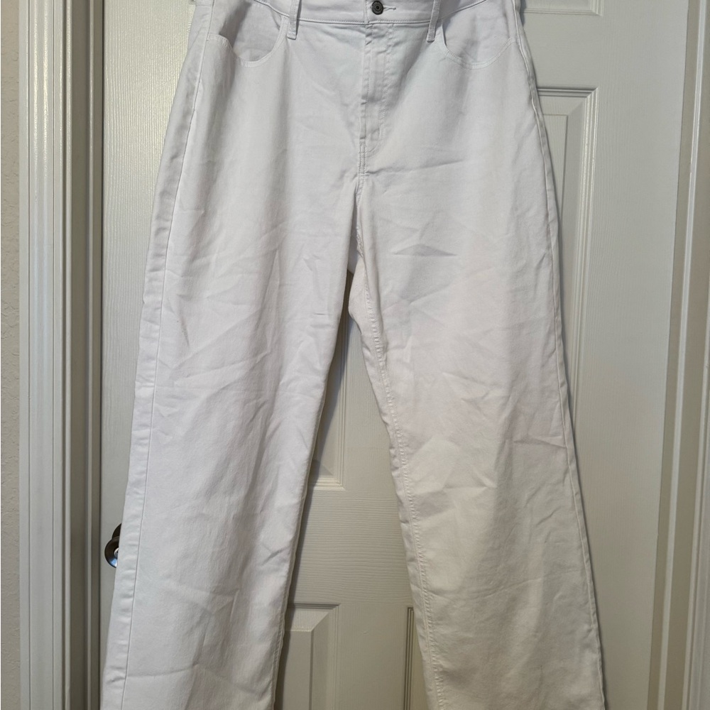 Old Navy Cream High-Rise Wide Leg Pants